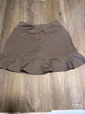 Sincerely Jules Brown Ruffle Hem Skort